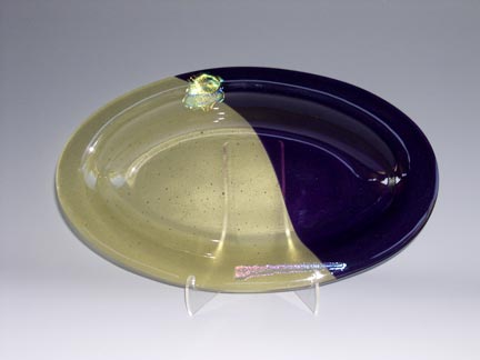 Serving Plate — fused glass by Carole Perry, Laughing Glass Studio